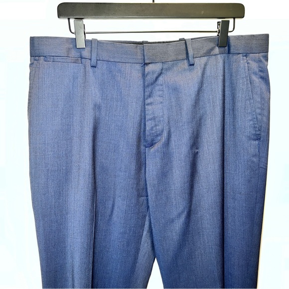 Theory Men’s Navy Virgin Wool Cashmere Dress Pants 34x31” Straight Leg - Picture 4 of 15